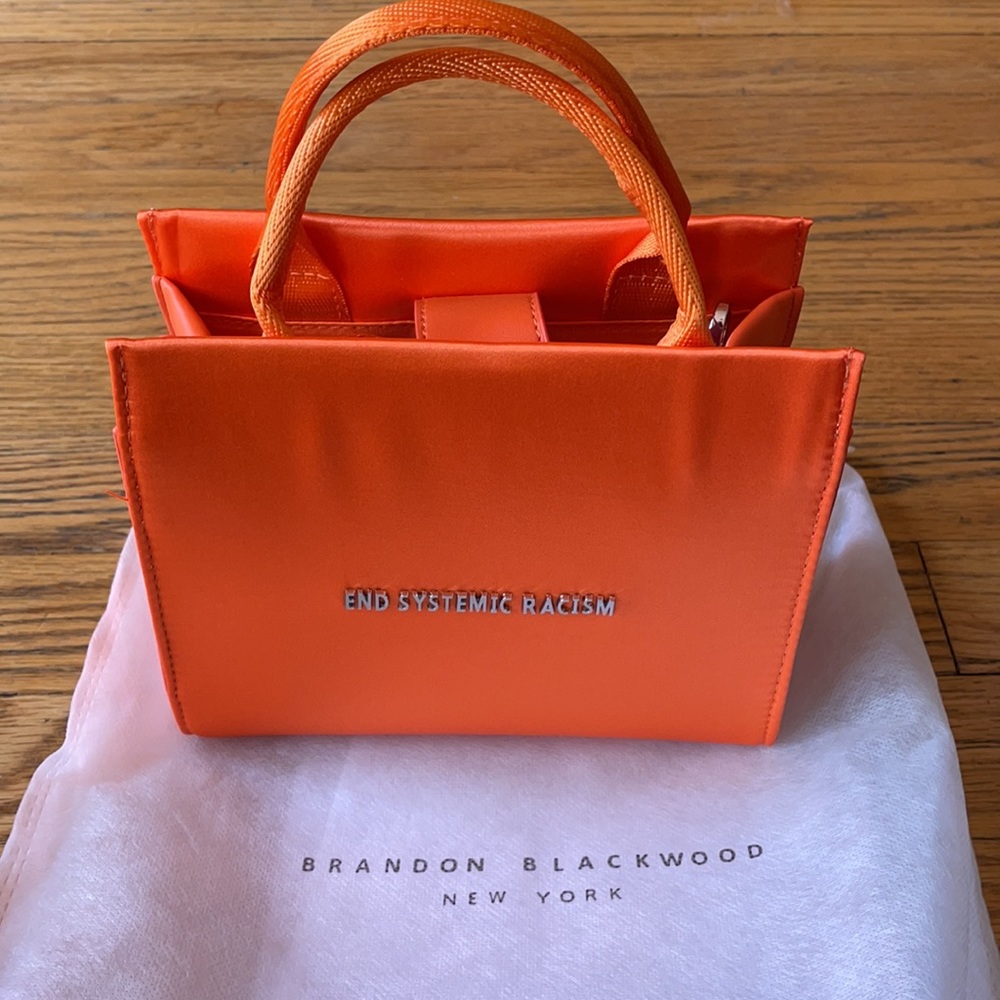 Brandon Blackwood Orange Satin ESR bag NWT